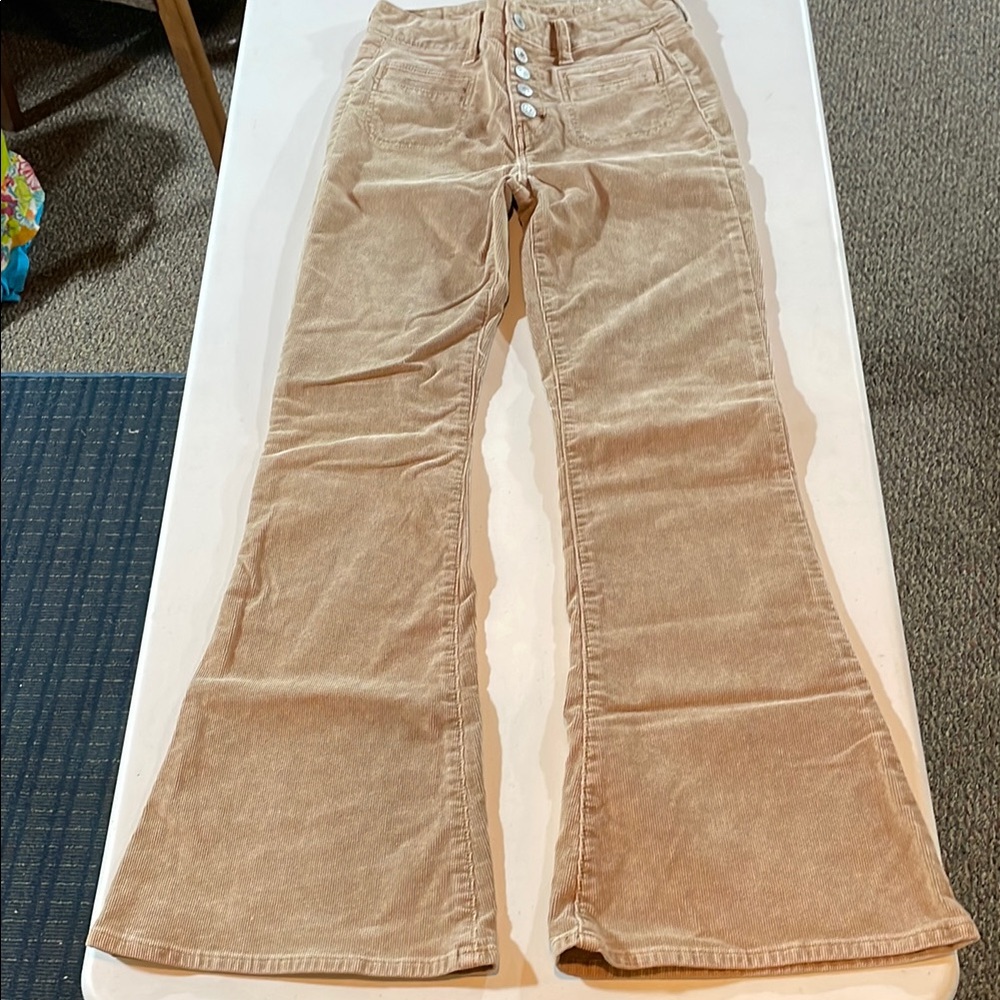 Tan Corduroy Flare Pants